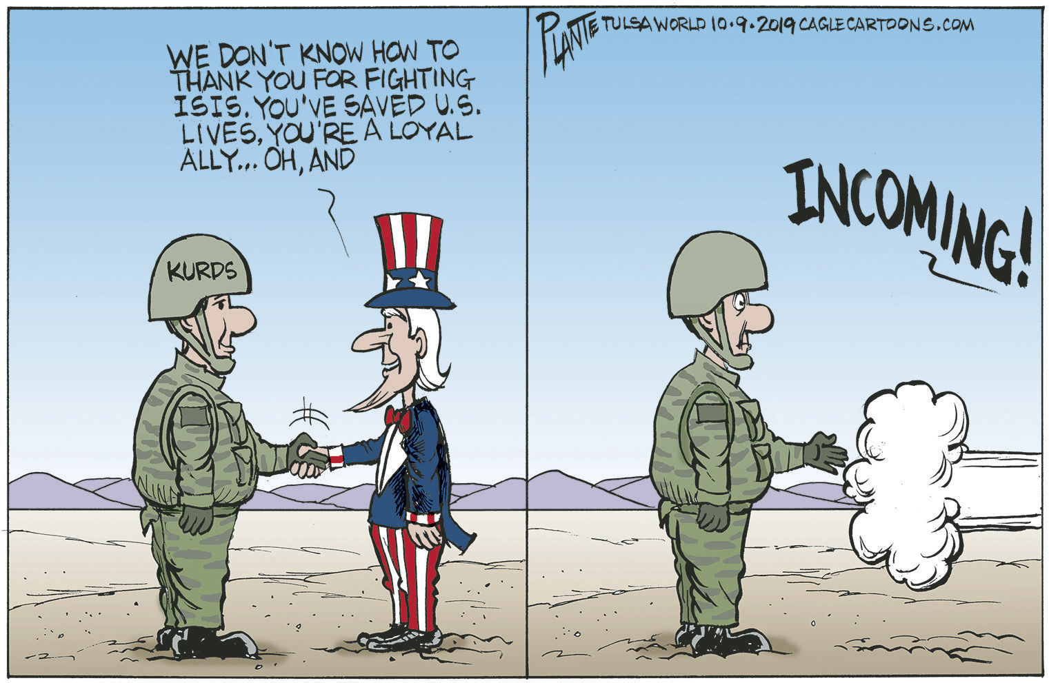 Bruce Plante Cartoon: Thank you Kurds